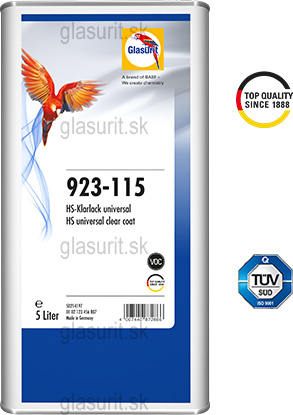 Glasurit 923-115 HS Bezfarebn lak VOC, univerzlny