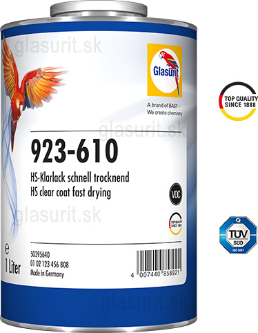 Glasurit 923-610 HS Bezfarebn lak VOC, rchloschnci