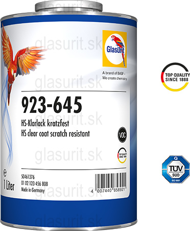 Glasurit 923-645 HS Bezfarebn lak VOC, odoln voi krabancom