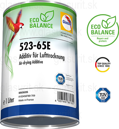 Glasurit 523-65E Eco Balance prsada pri schnut na vzduchu resp. pri teplote v dielni