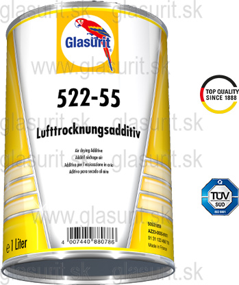 Glasurit 522-55 Prsada pri schnut na vzduchu resp. pri teplote v dielni