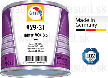 Glasurit 929-31 VOC Tuidlo krtke, Glasurit 929-33 VOC Tuidlo normal a Glasurit 929-34 VOC Tuidlo dlh