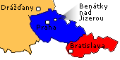 Mapa Eurpy s regionlnymi sdlami firmy